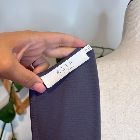 ASTR Side Tie Gray Jumpsuit - Picture 7 of 9